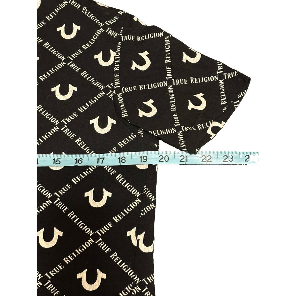 True Religion All Over Monogram T-Shirt Men’s Small - Picture 4 of 6